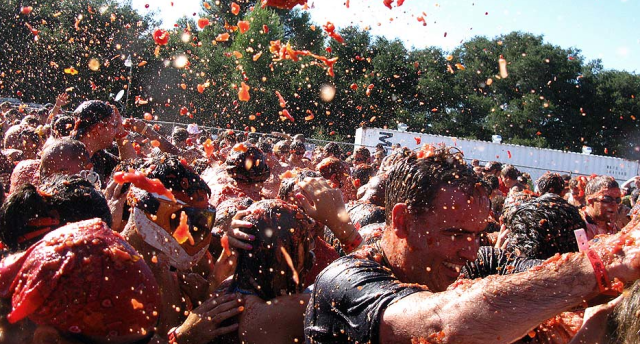 томатная битва фото