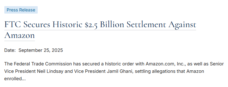 Amazon выплатит штраф за обман с подпиской